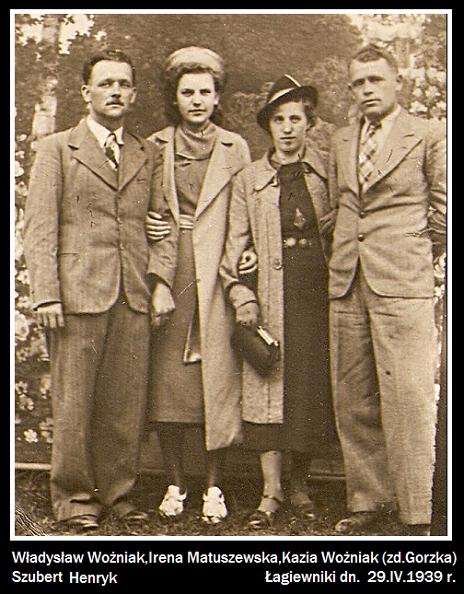 Irena Matuszewska z przyjaciolmi - 1939